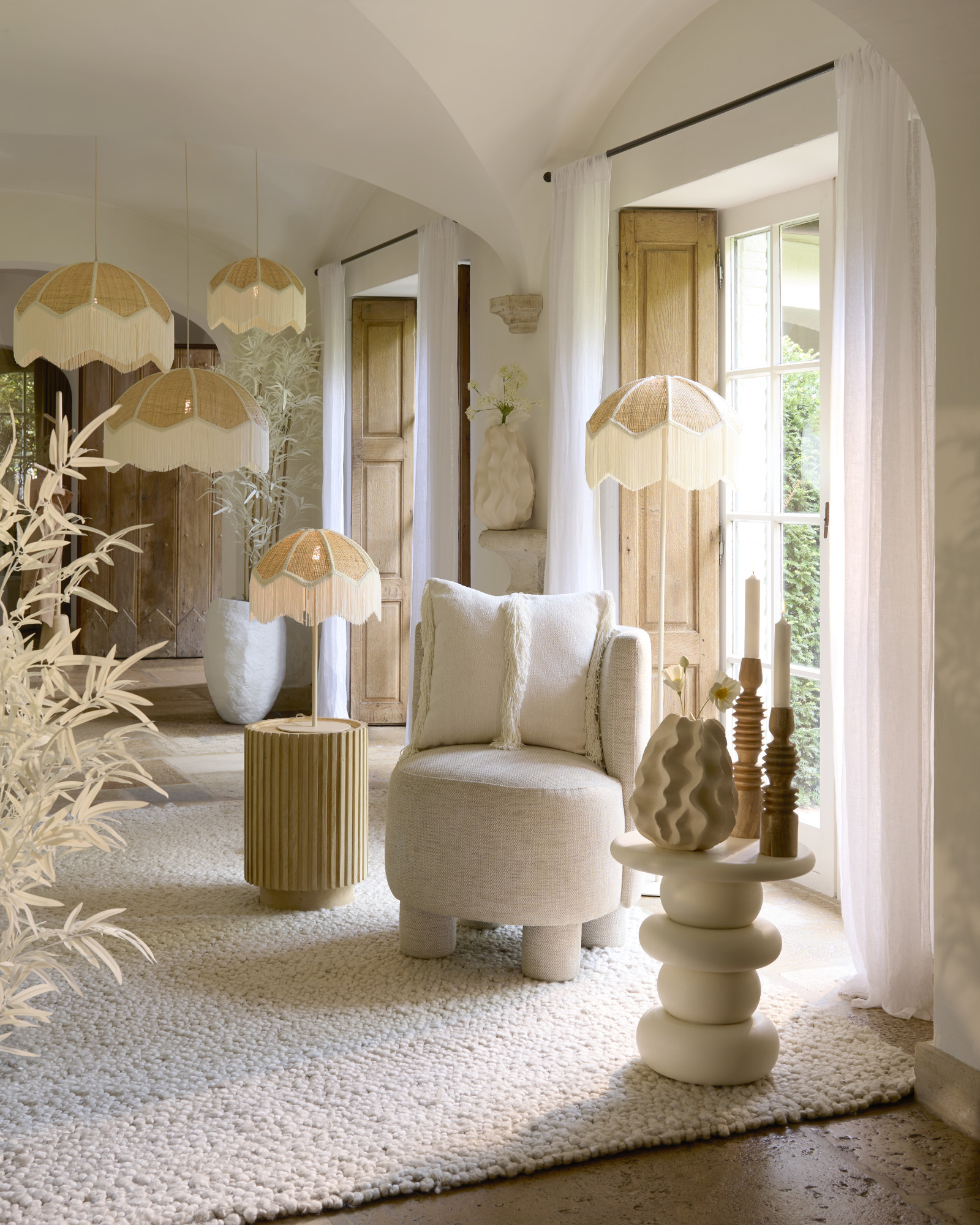 Lampadaire minimaliste beige Light & Living Renato – Image 4