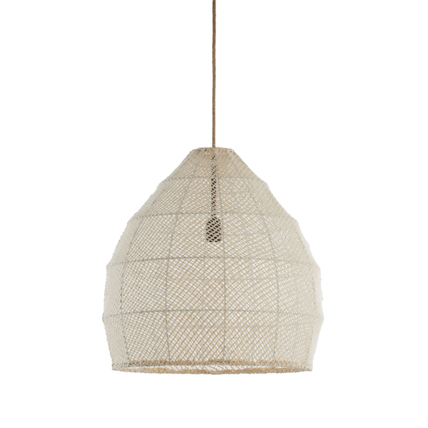 Suspension tressée beige avec look rotin Light & Living Makassar