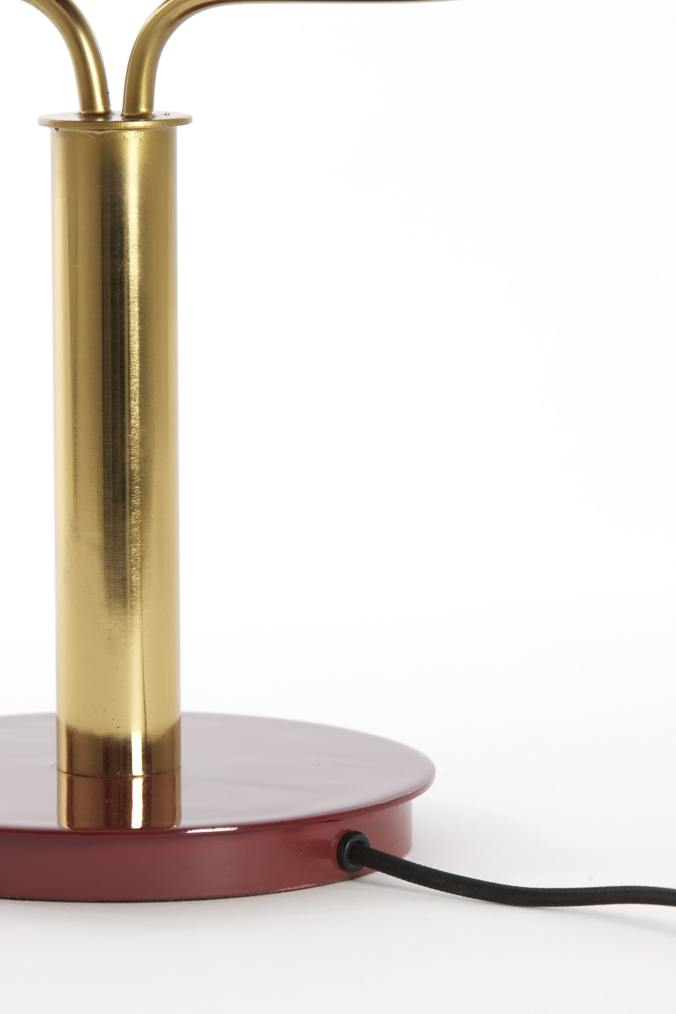 Lampe de table rouge Light & Living Ayer avec abat-jour de style banquier – Image 5