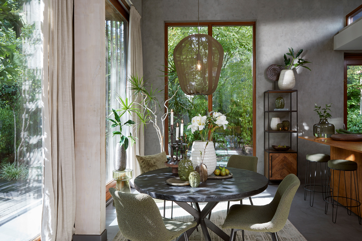 Suspension rétro verte à mailles fines Light & Living Plumeria – Image 7