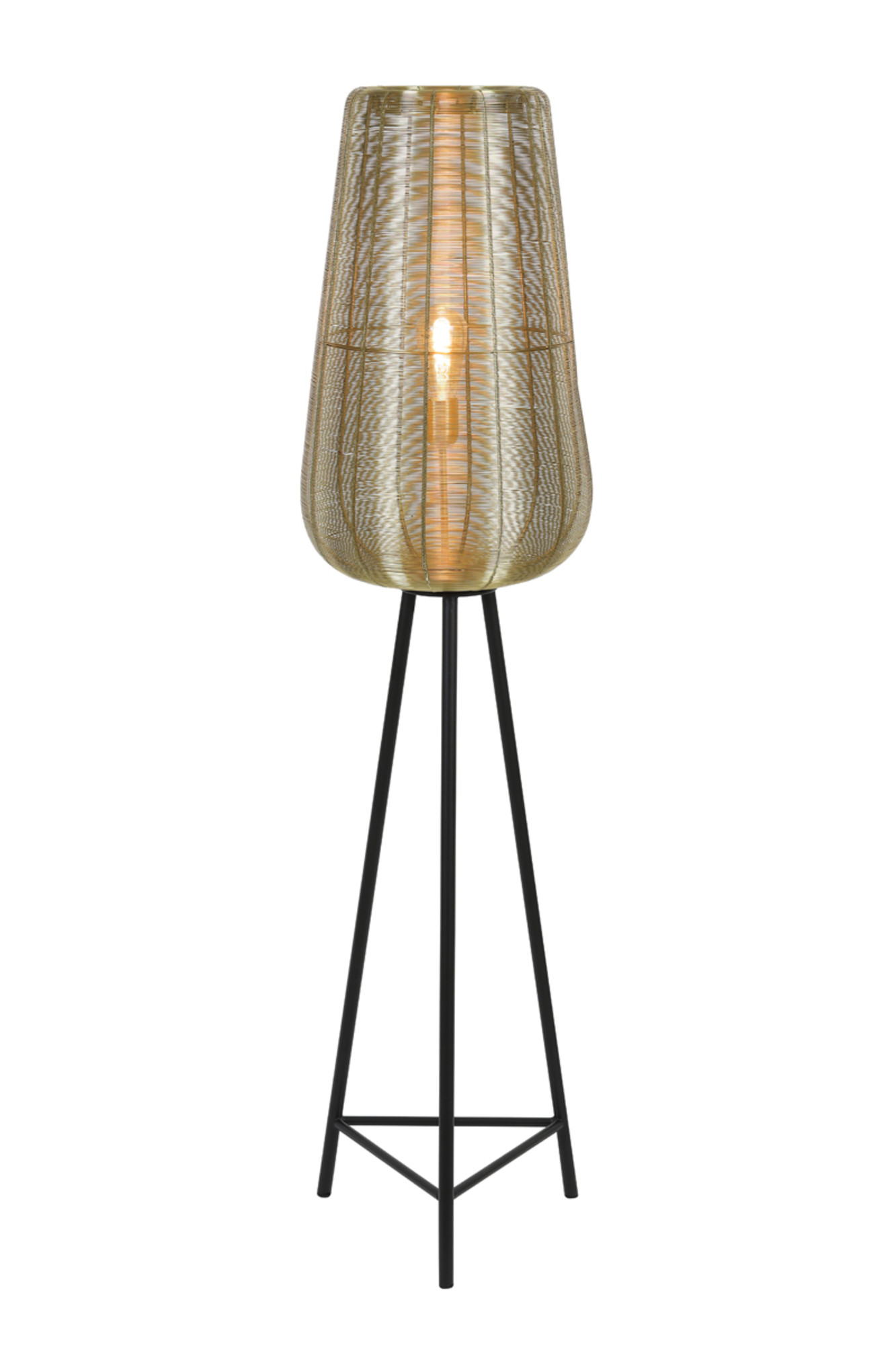 Lampadaire tressé doré Light & Living Adeta – Image 3