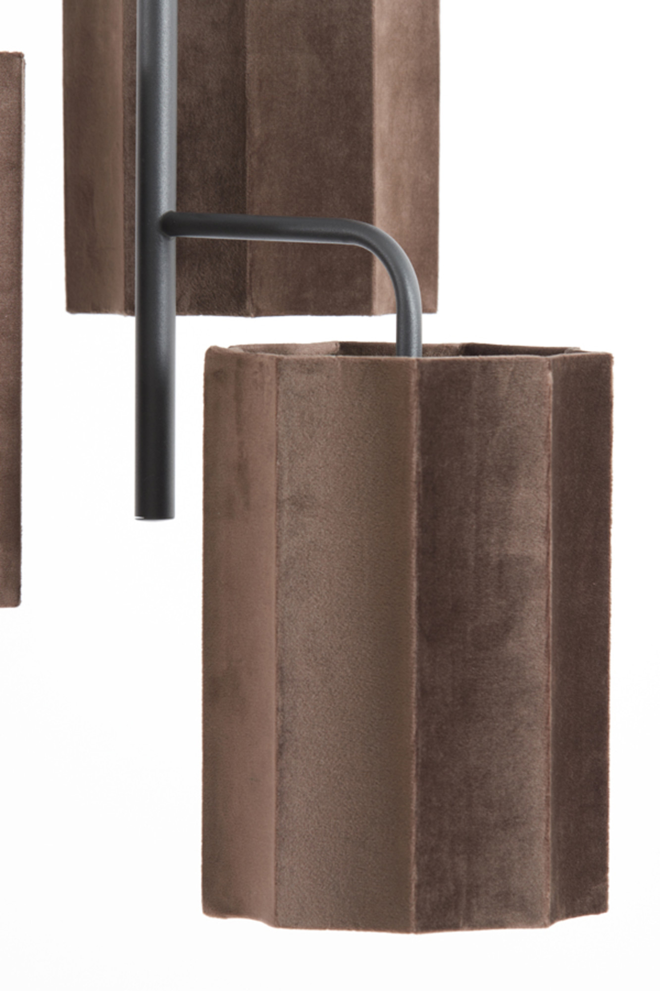 Suspension en velours marron Light & Living Edisa – Image 3