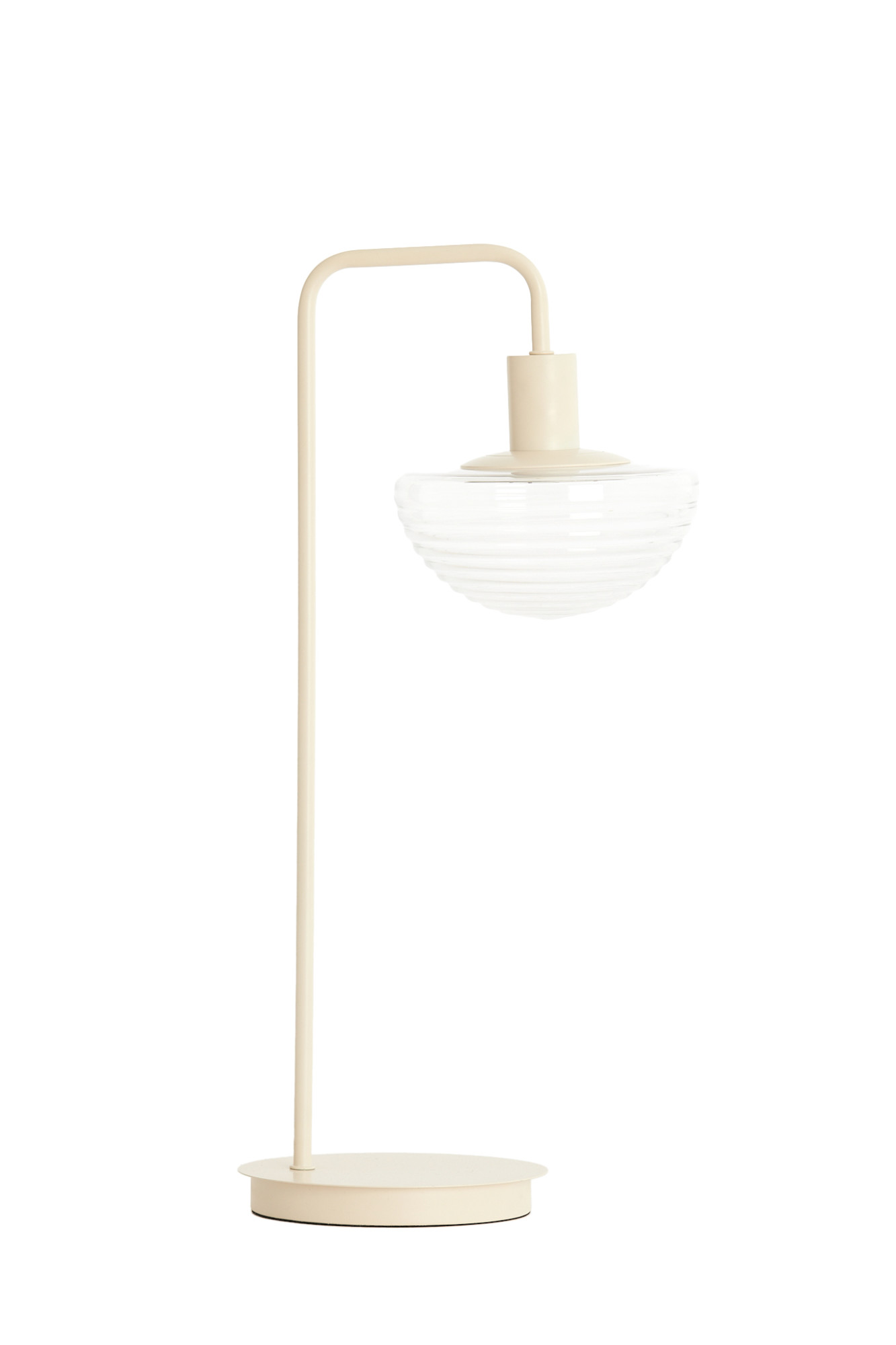 Lampe crème avec abat-jour en verre Light & Living Baylie – Image 3