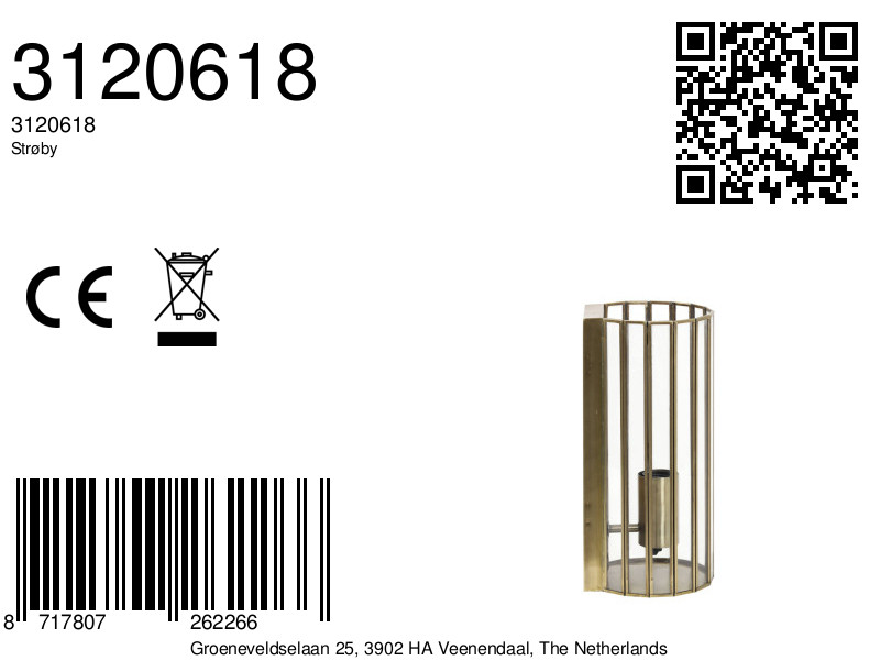 Applique murale en laiton et panneaux en verre Light & Living Stroby – Image 5