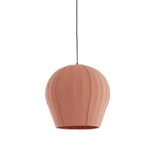Suspension sphérique rose en tissu Light & Living Zagori