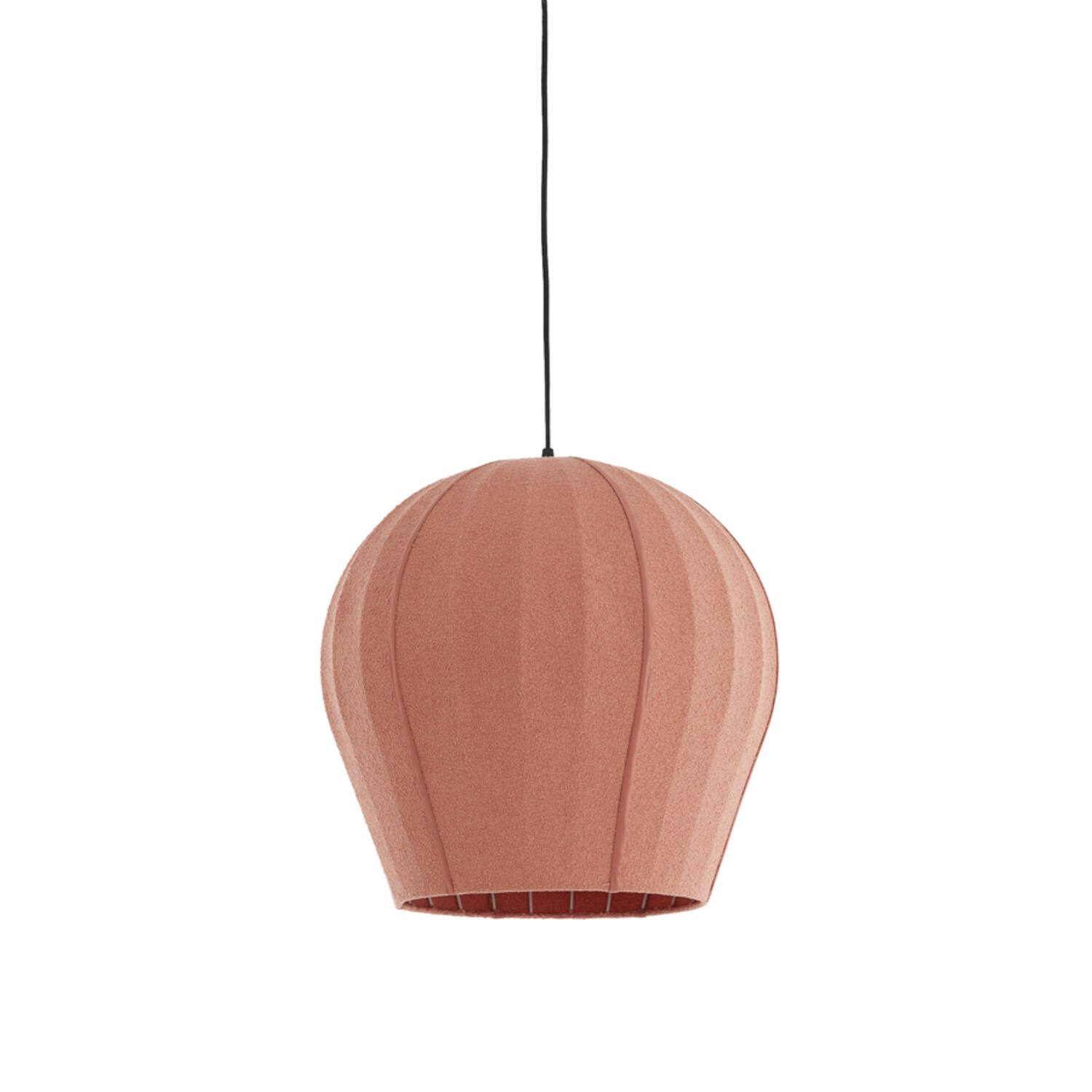 Suspension sphérique rose en tissu Light & Living Zagori