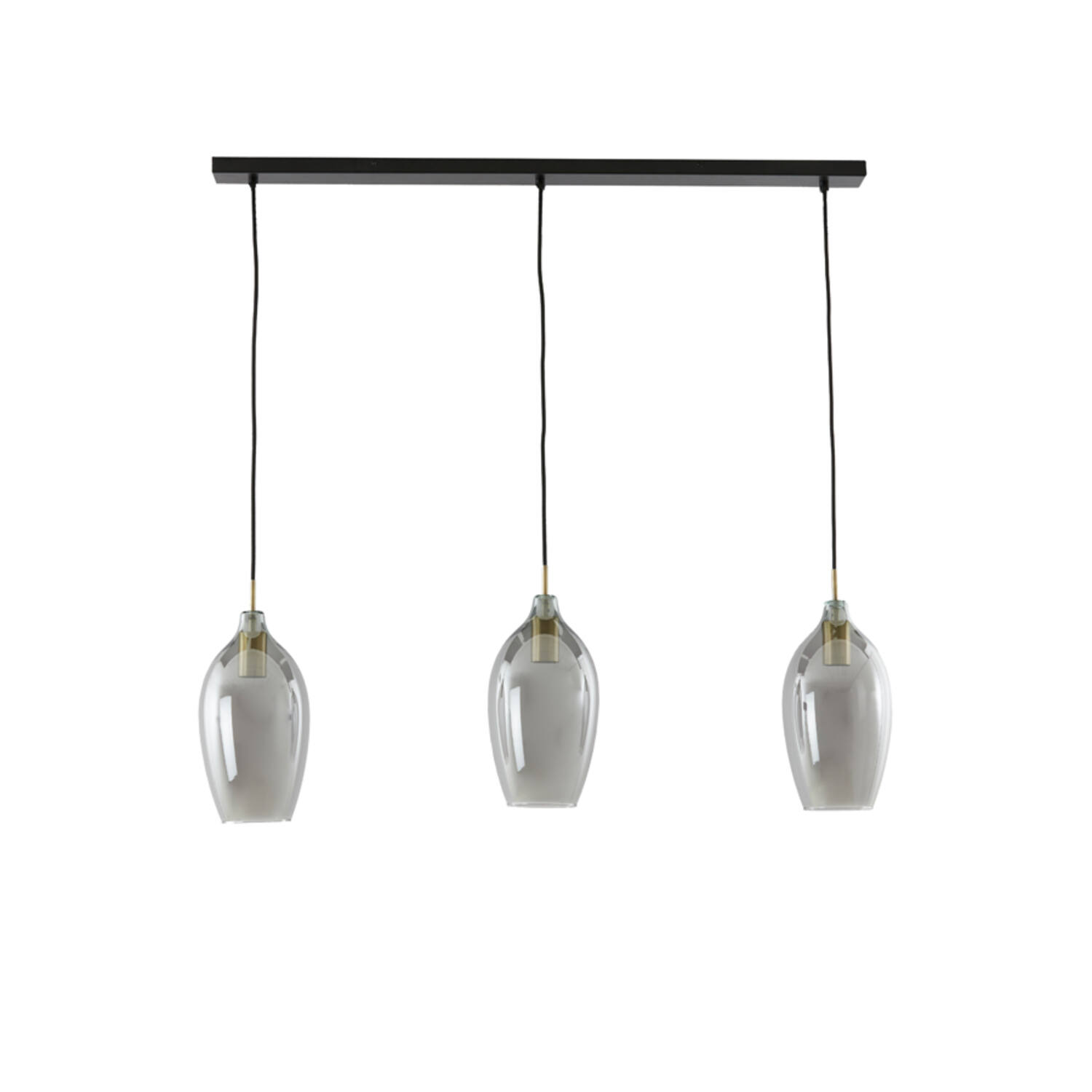 Suspension triple moderne en verre Light & Living Lukaro