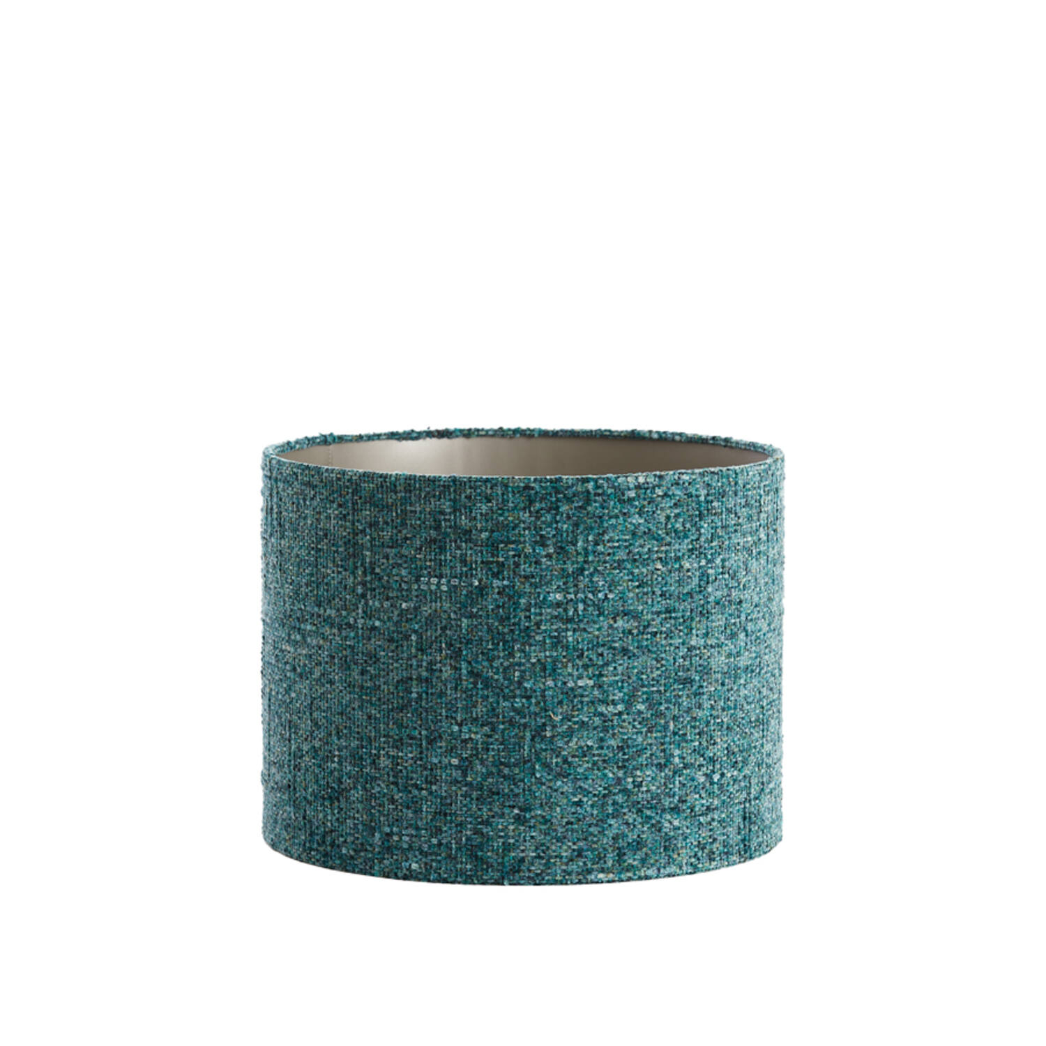 Abat-jour en tissu turquoise en forme de cylindre Light & Living Osire