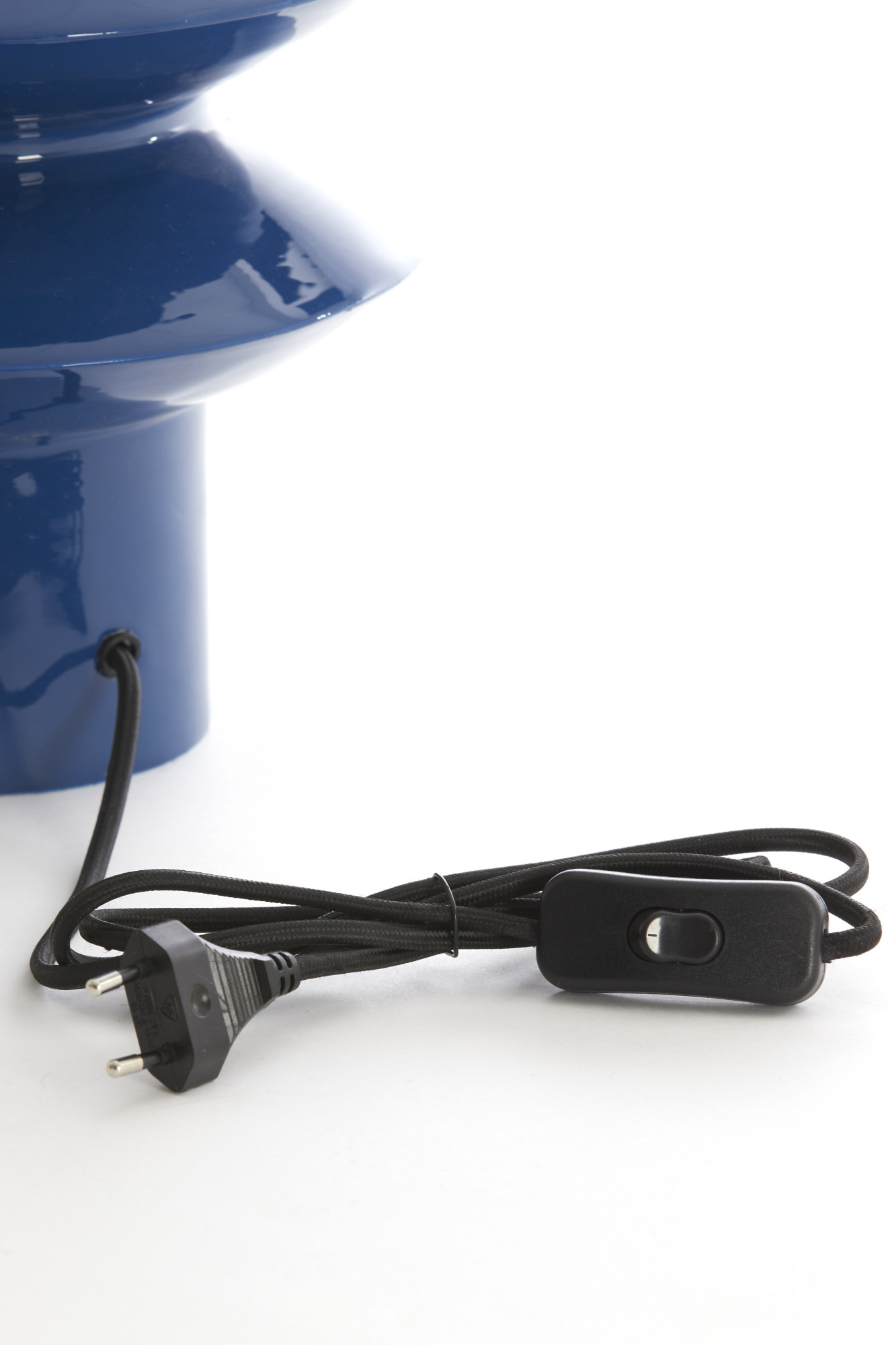 Piedestal de lampe en céramique bleue Light & Living Petch – Image 5