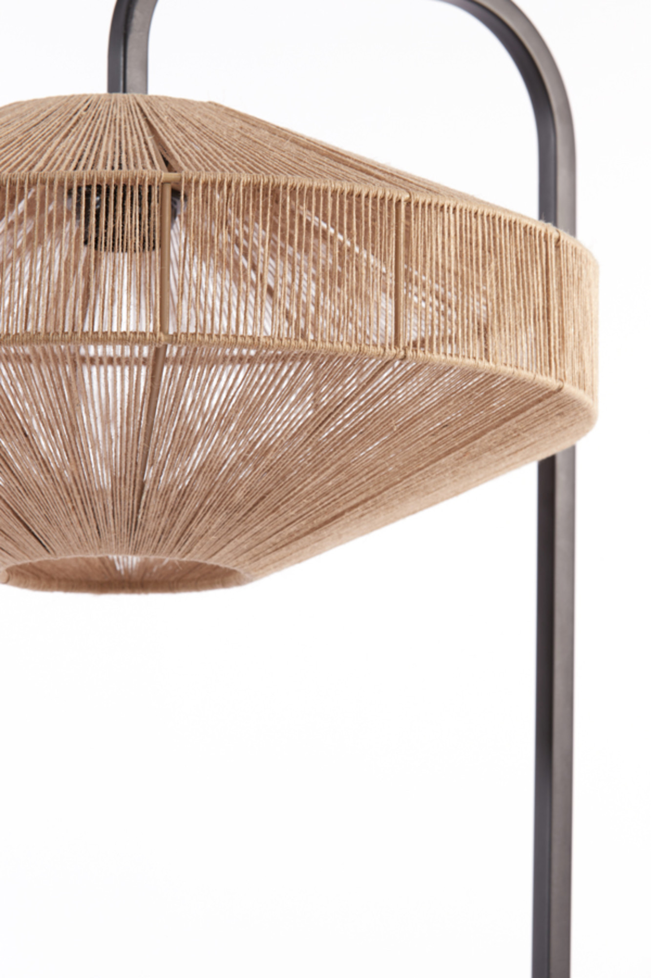 Lampadaire en tissu beige à motif géométrique Light & Living Lyra – Image 5