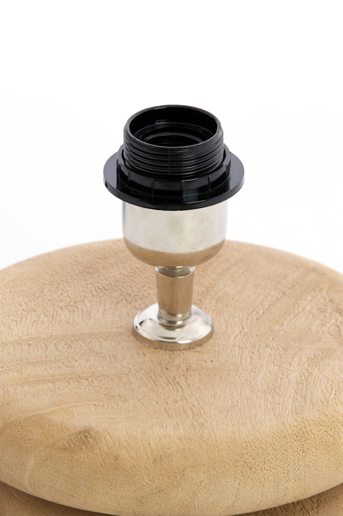 Socle de lampe en bois avec douille de style Light & Living Eboli – Image 3