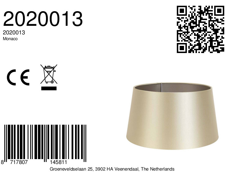 Abat-jour conique couleur or Light & Living Monaco – Image 3