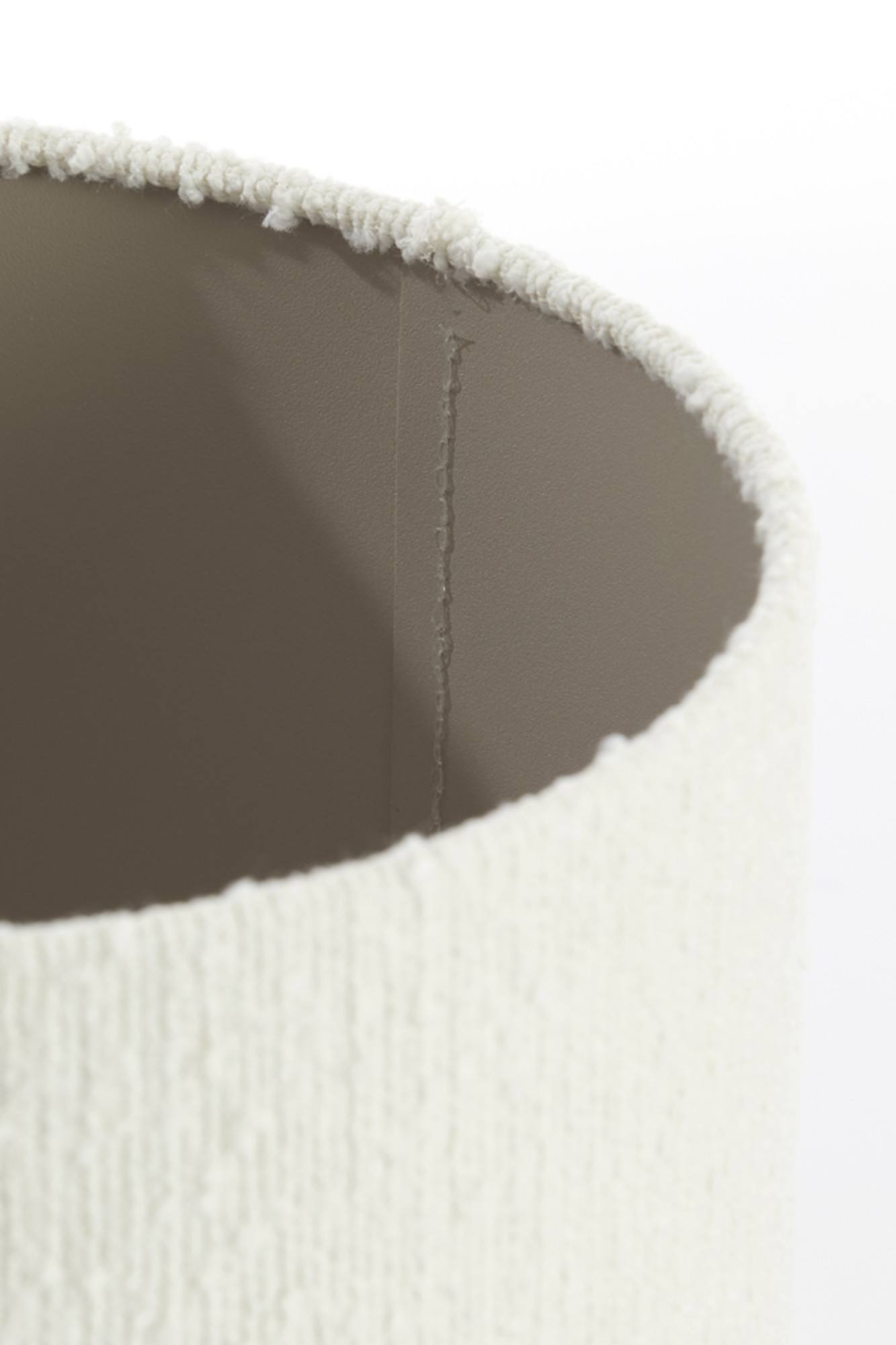 Abat-jour en tissu de forme cylindrique blanc Light & Living Bolero – Image 6