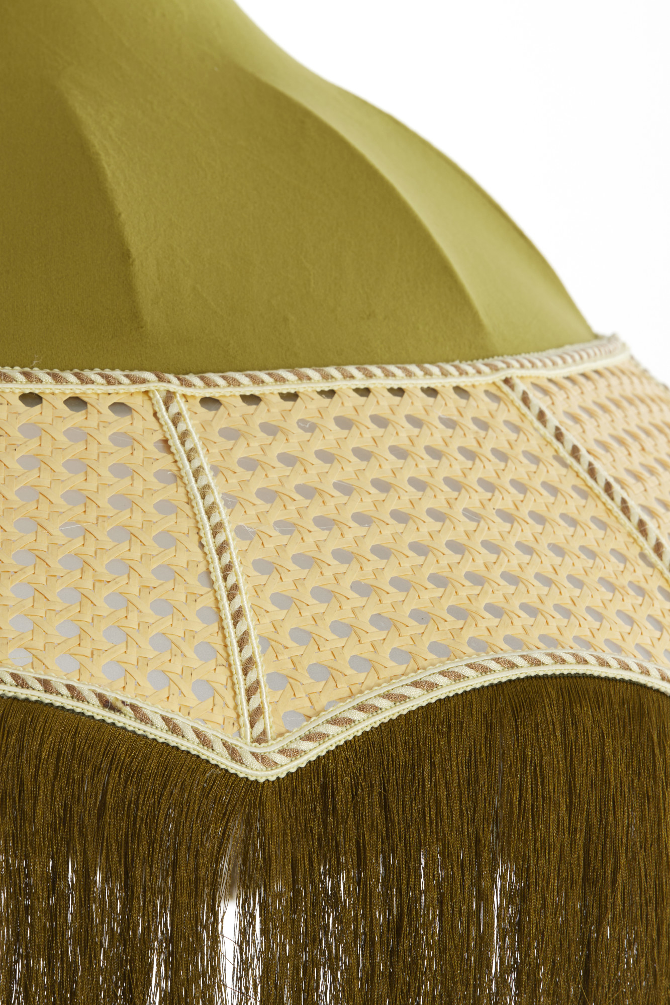 Suspension verte en velours avec franges Light & Living Mizia – Image 4