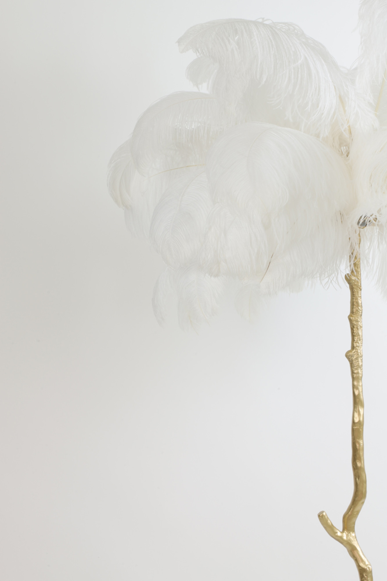 Lampadaire design avec plumes blanches Light & Living Feather – Image 7