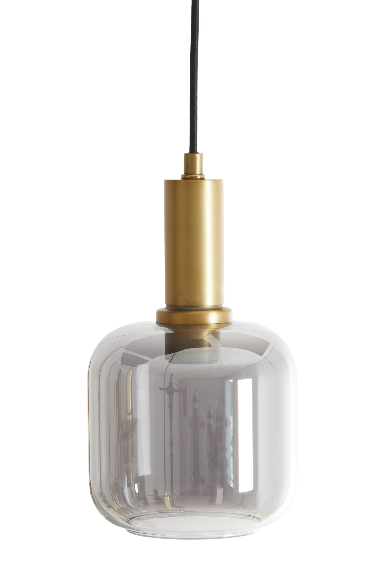 Suspension en verre avec détails dorés Light & Living Lekar – Image 6