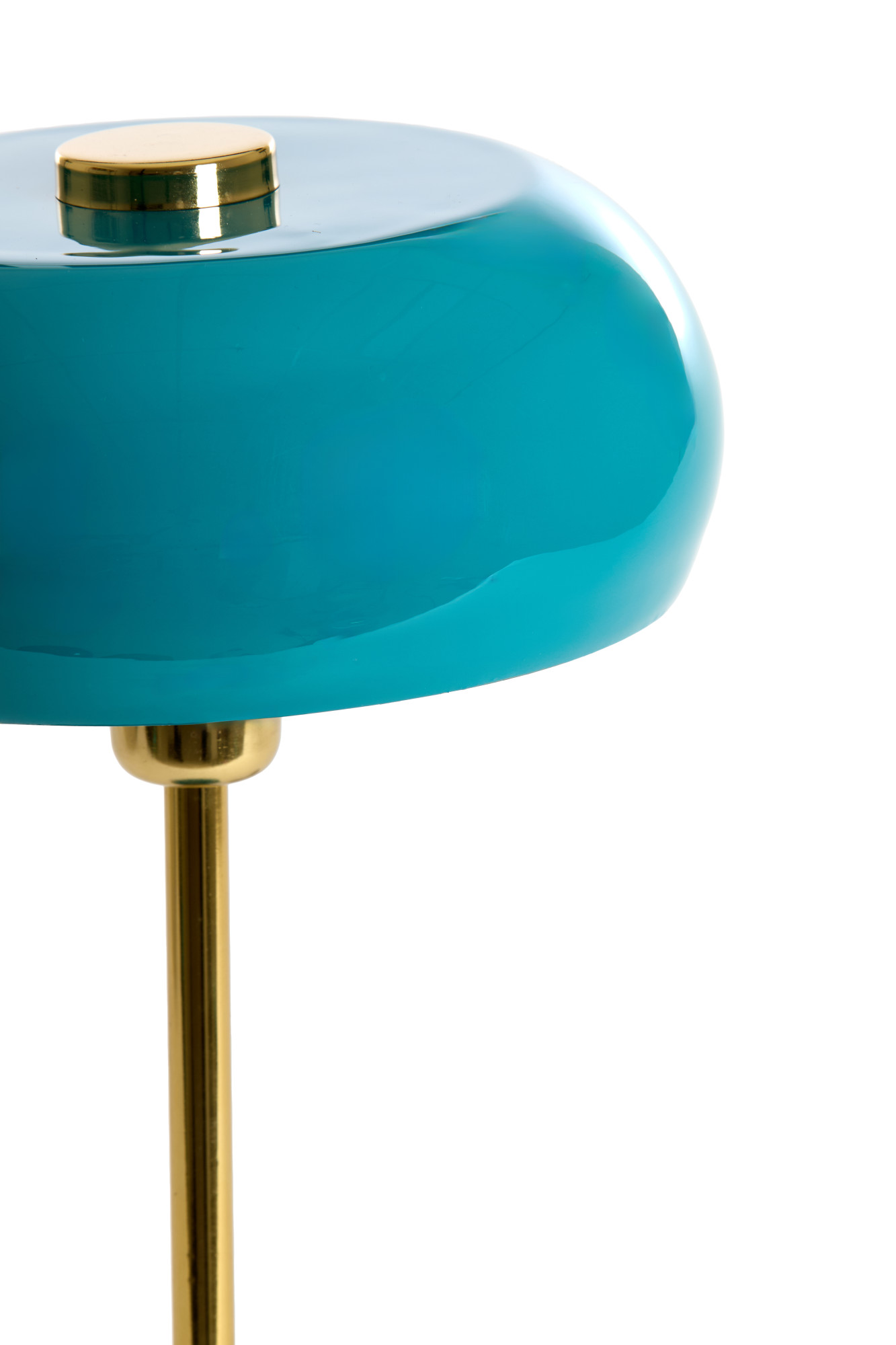 Lampe de bureau turquoise avec tige dorée Light & Living Surin – Image 3