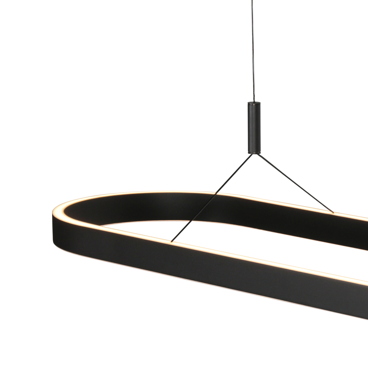 Suspension LED ovale noire avec éclairage haut et bas Steinhauer Mykty – Image 5