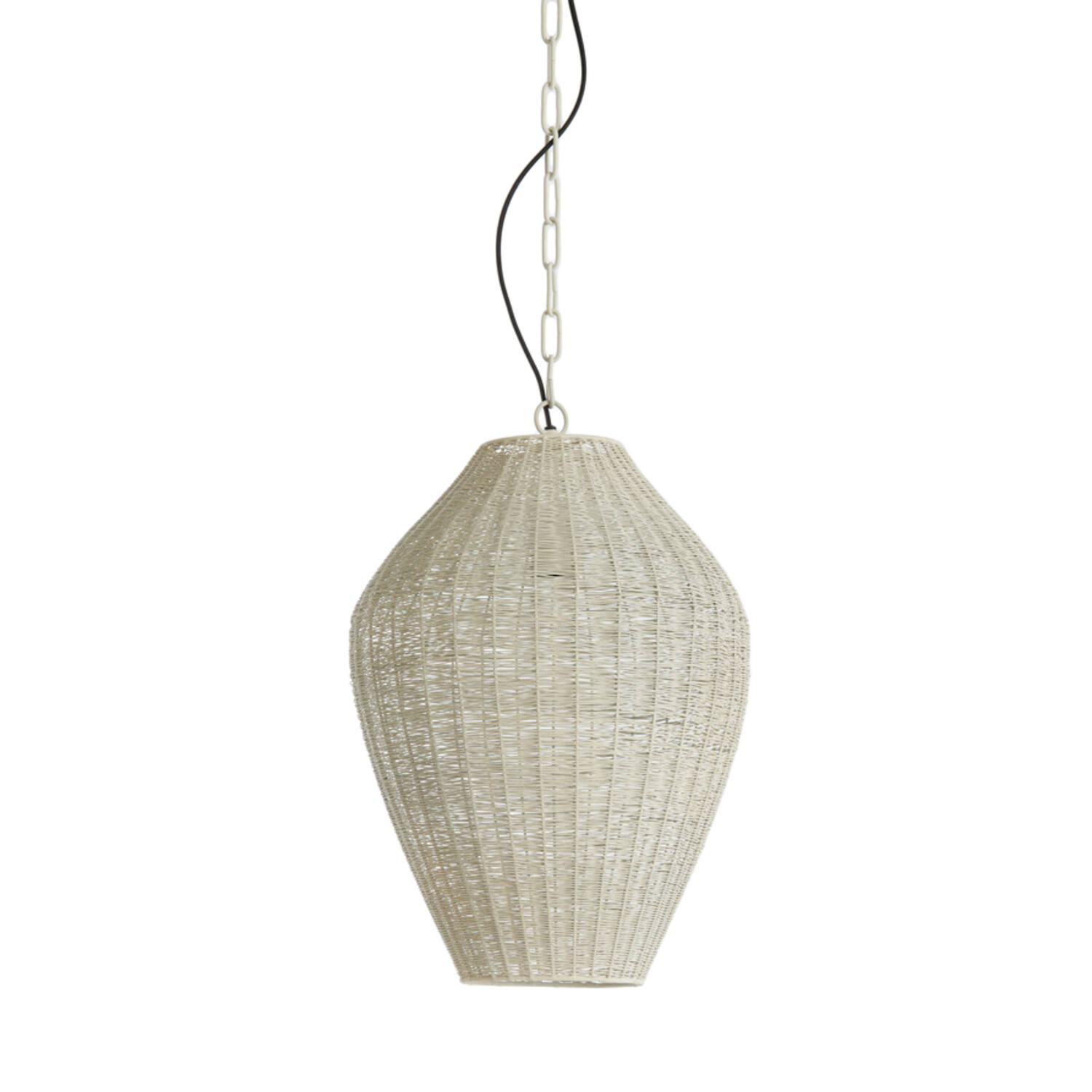 Suspension en rotin blanc cassé Light & Living Arriate