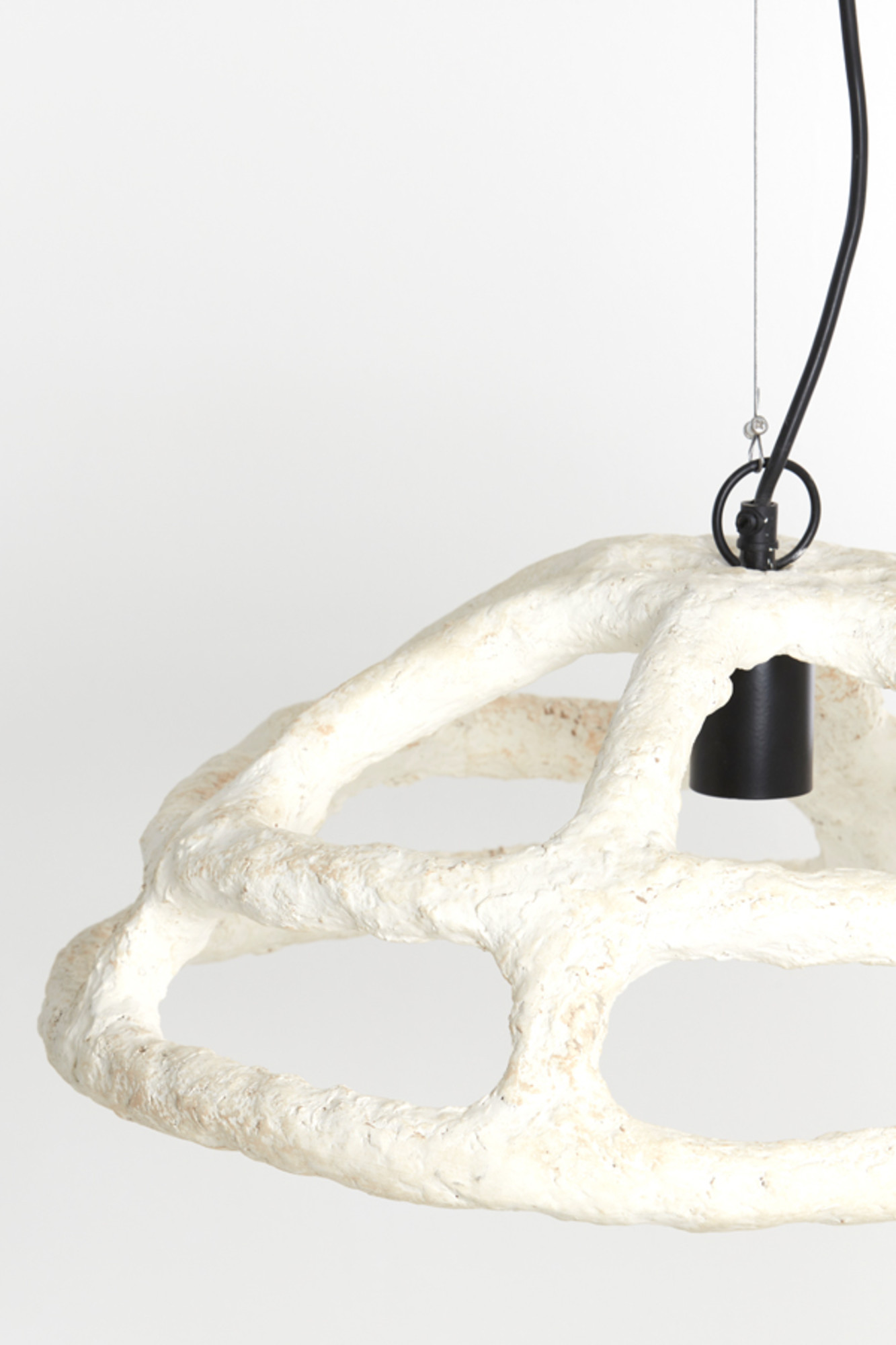 Suspension blanche en textile organique Light & Living Porila – Image 3