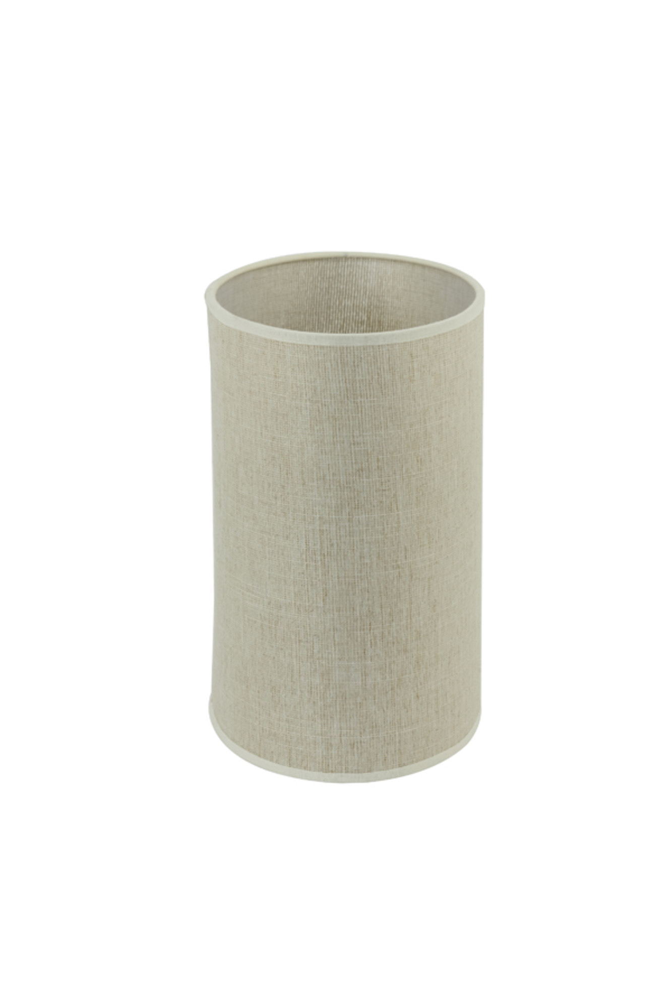 Abat-jour beige en forme cylindrique en tissu Light & Living Breska – Image 6