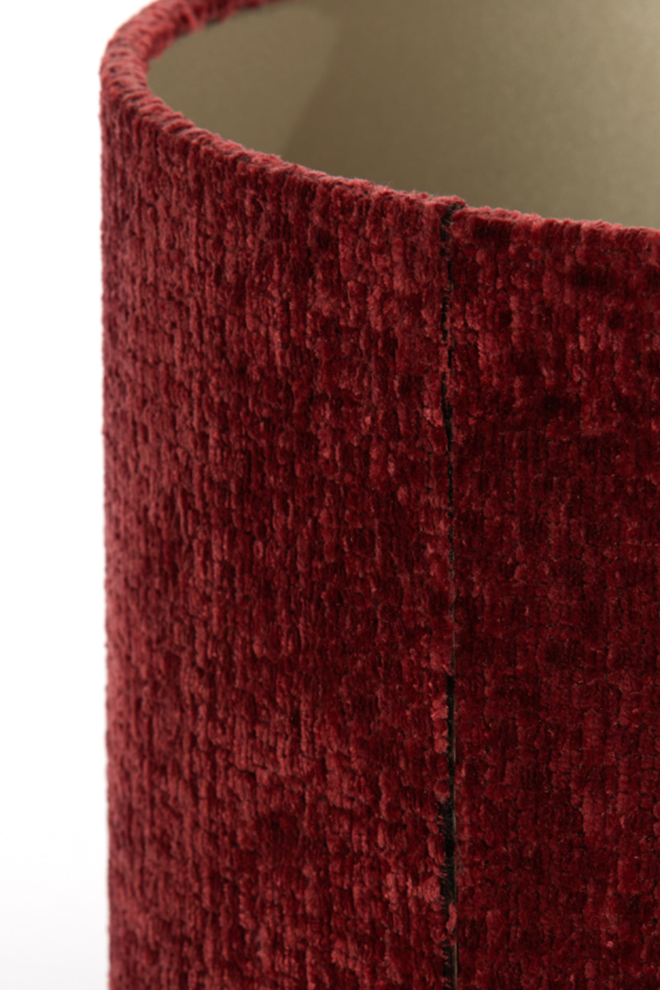 Abat-jour en tissu rouge de forme cylindrique Light & Living Ruby – Image 6