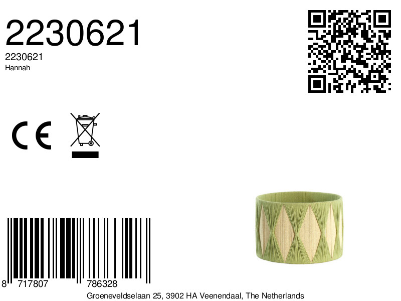 Abat-jour vert avec un joli motif Light & Living Hannah – Image 7