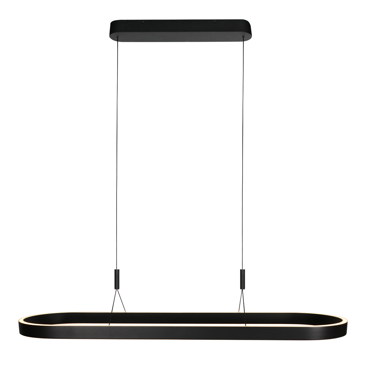 Suspension LED ovale noire avec éclairage haut et bas Steinhauer Mykty