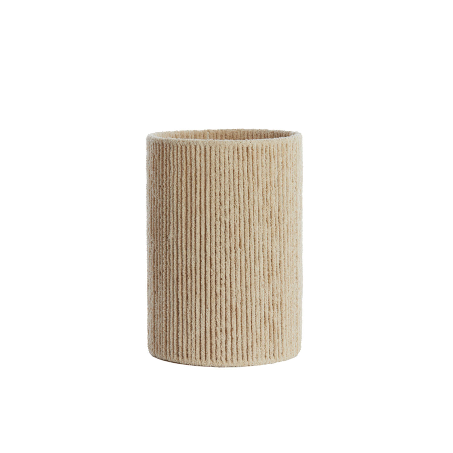 Abat-jour en tissu ondulé beige Light & Living Medana
