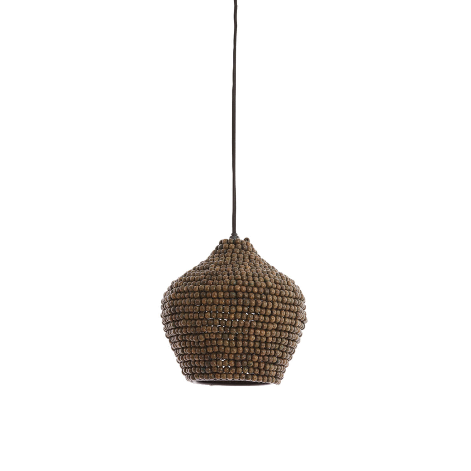 Suspension en bois avec perles style naturel Light & Living Kalenga