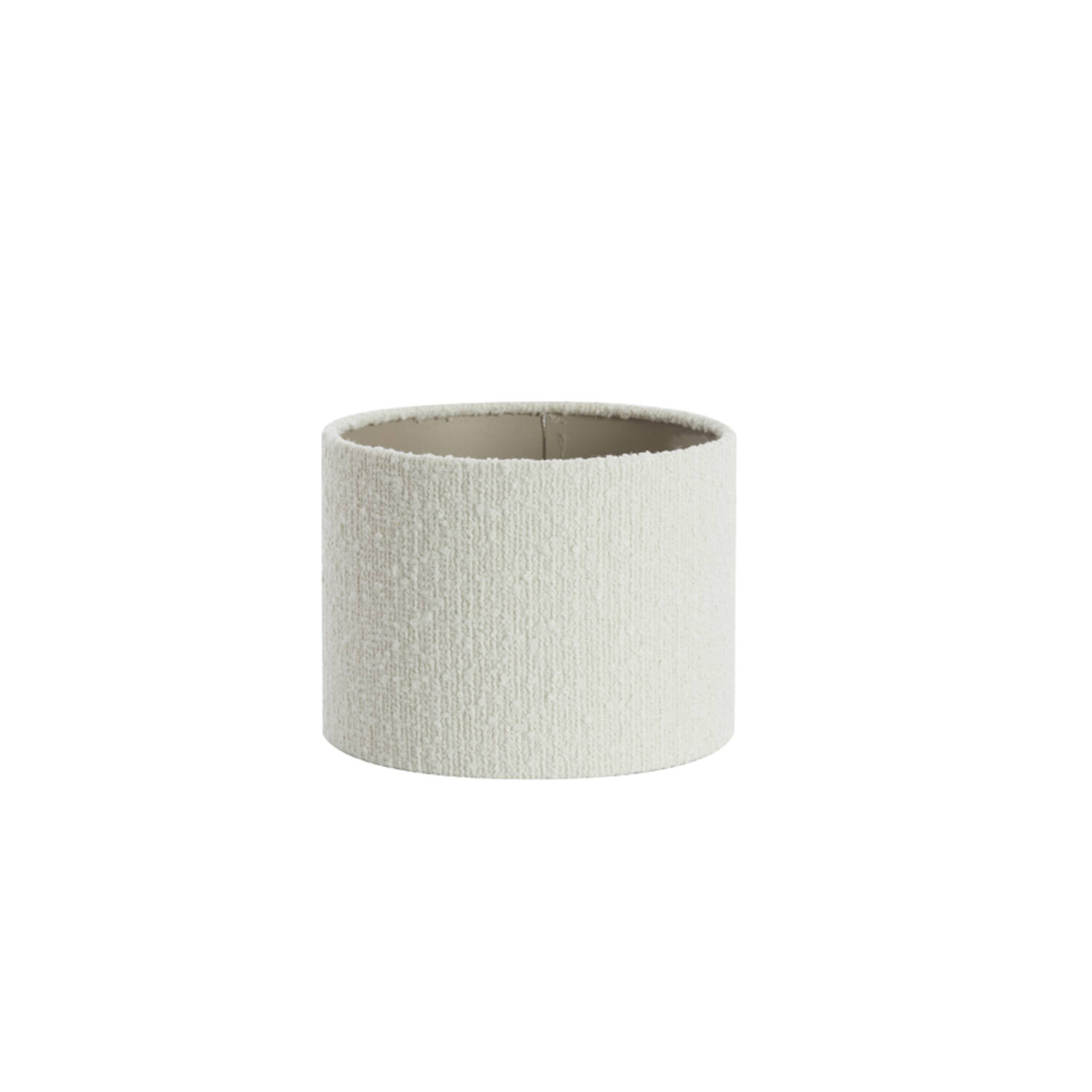 Abat-jour en tissu de forme cylindrique blanc Light & Living Bolero