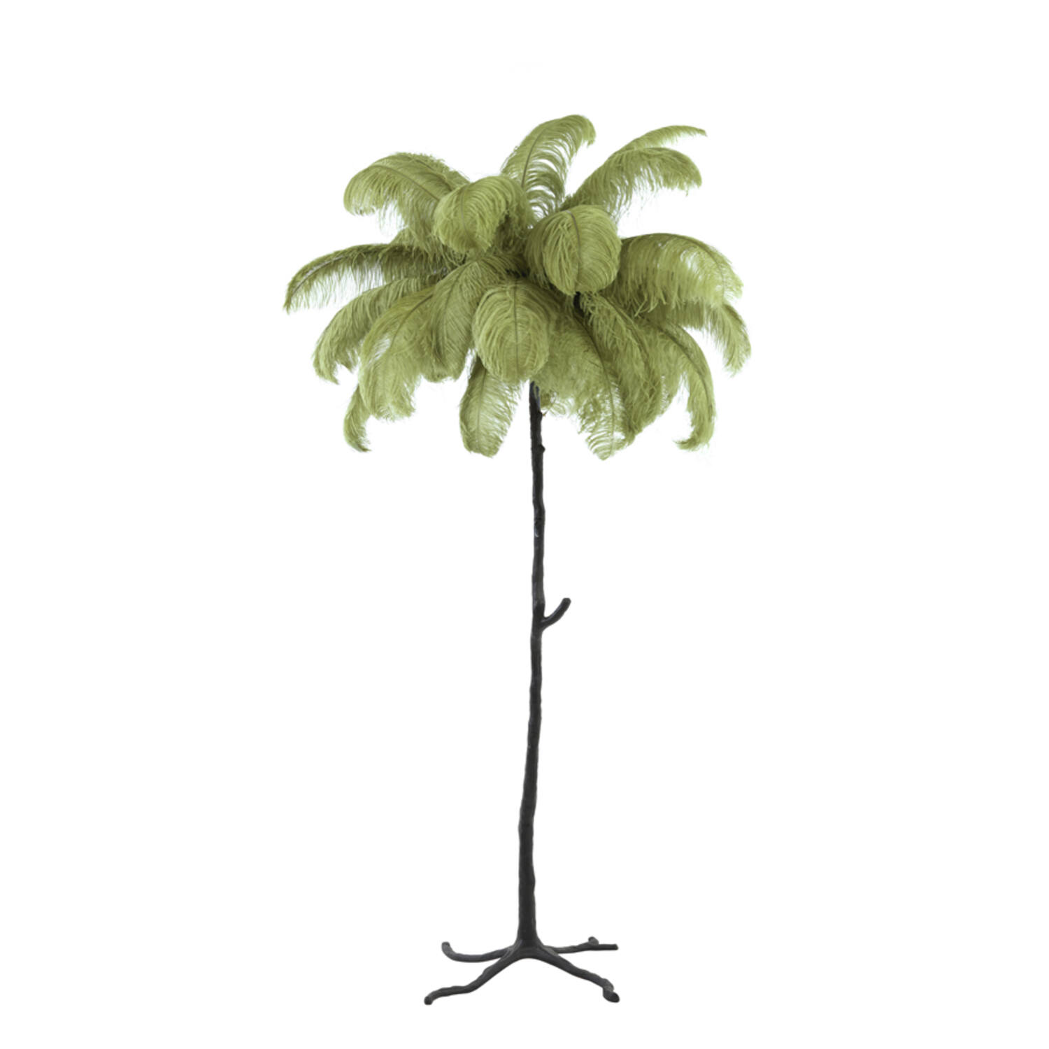 Lampadaire design à plumes vertes Light & Living Feather