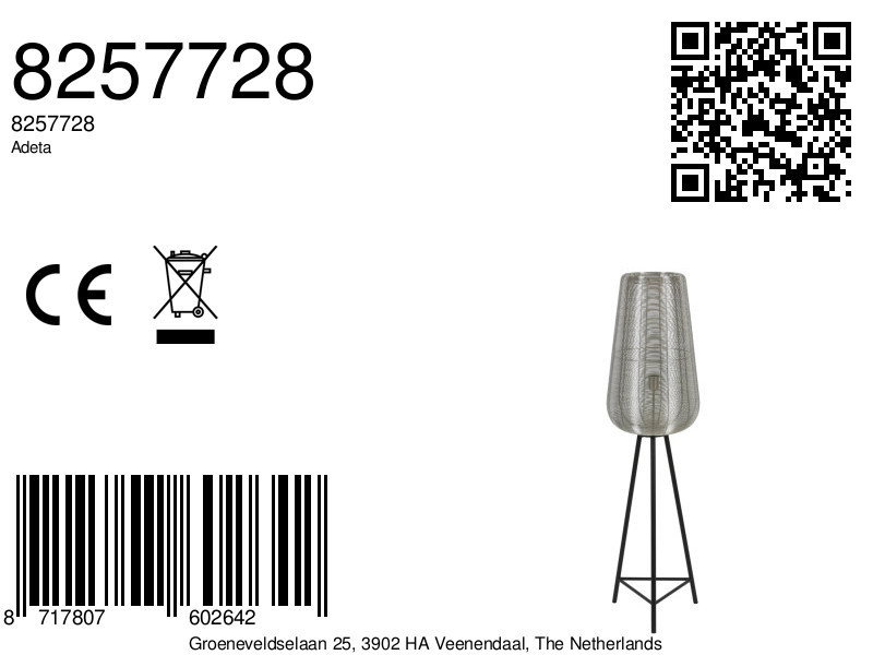 Lampadaire en structure métallique Light & Living Adeta – Image 10