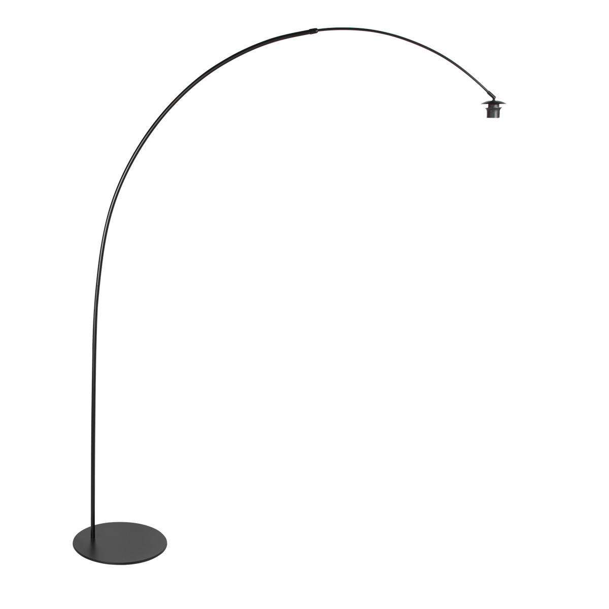 Lampadaire noir avec abat-jour naturel Anne Lighting Curve – Image 6
