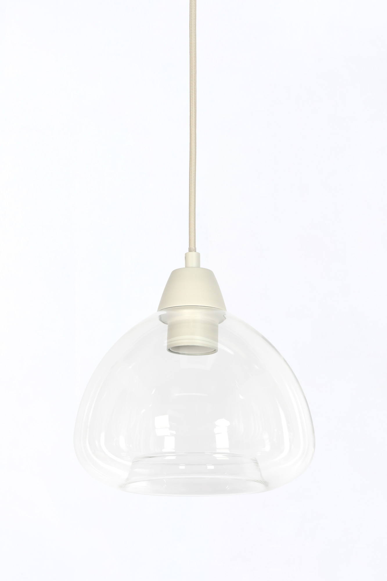 Petite suspension avec abat-jour en verre Light & Living Bisho – Image 5