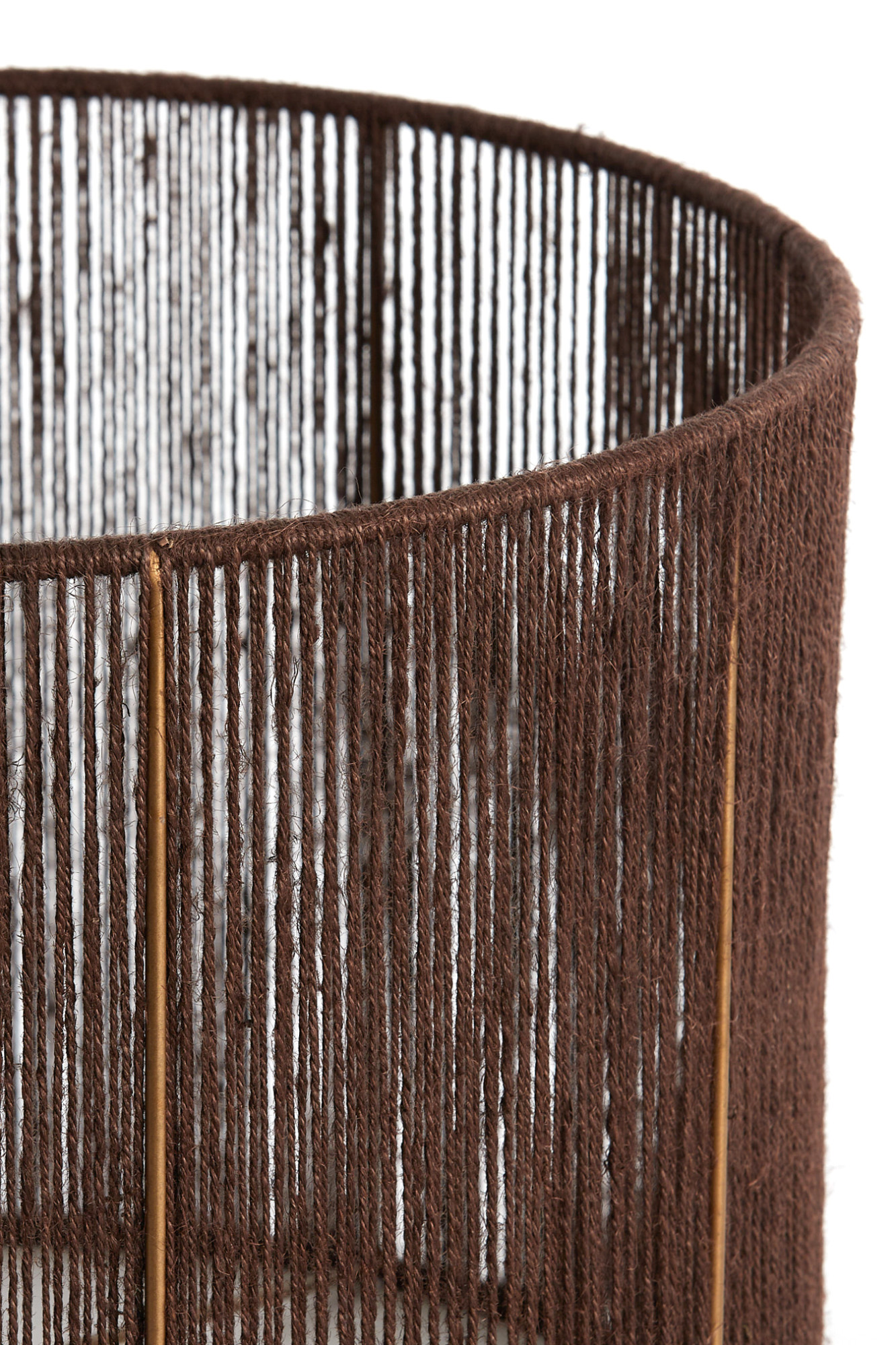 Abat-jour en fil de fer marron en forme cylindrique Light & Living Tossa – Image 3