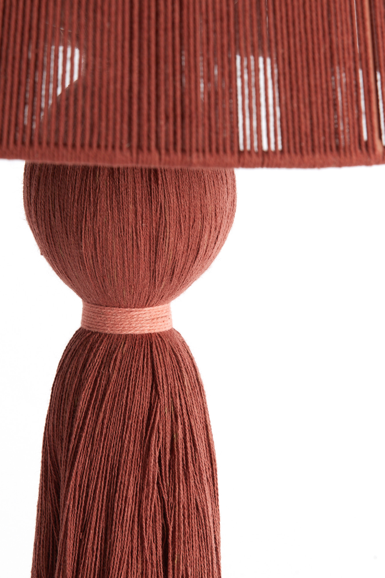 Lampadaire rouge en tissu Light & Living Espino – Image 4