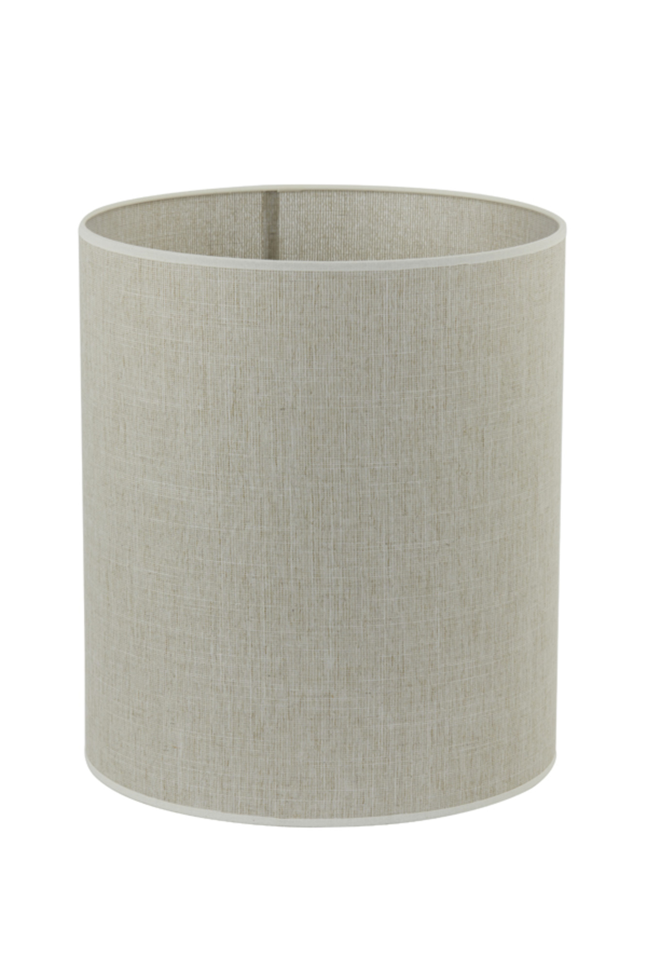 Abat-jour cylindrique en tissu beige Light & Living Breska – Image 2