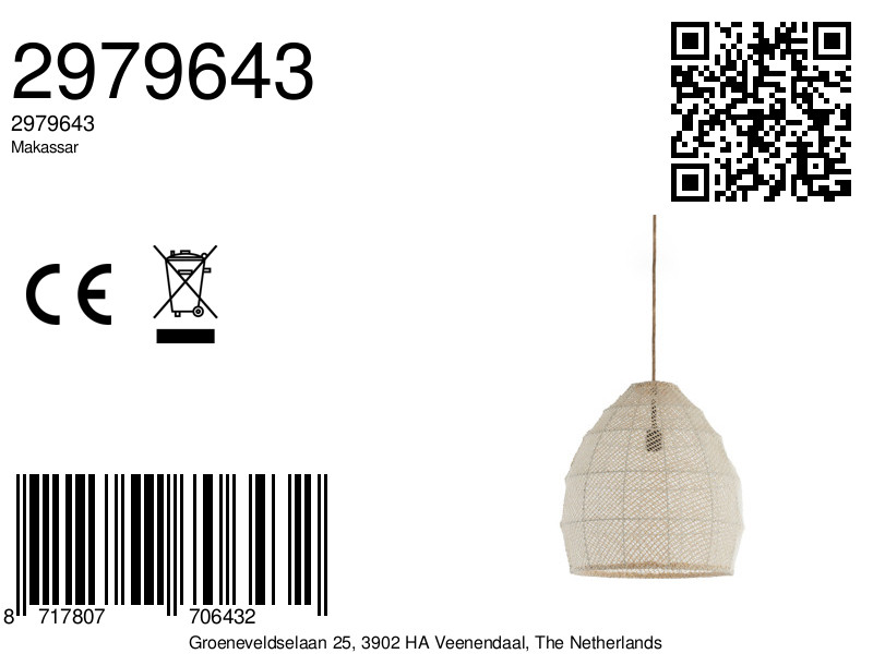 Suspension naturelle au tressage épais Light & Living Makassar – Image 10