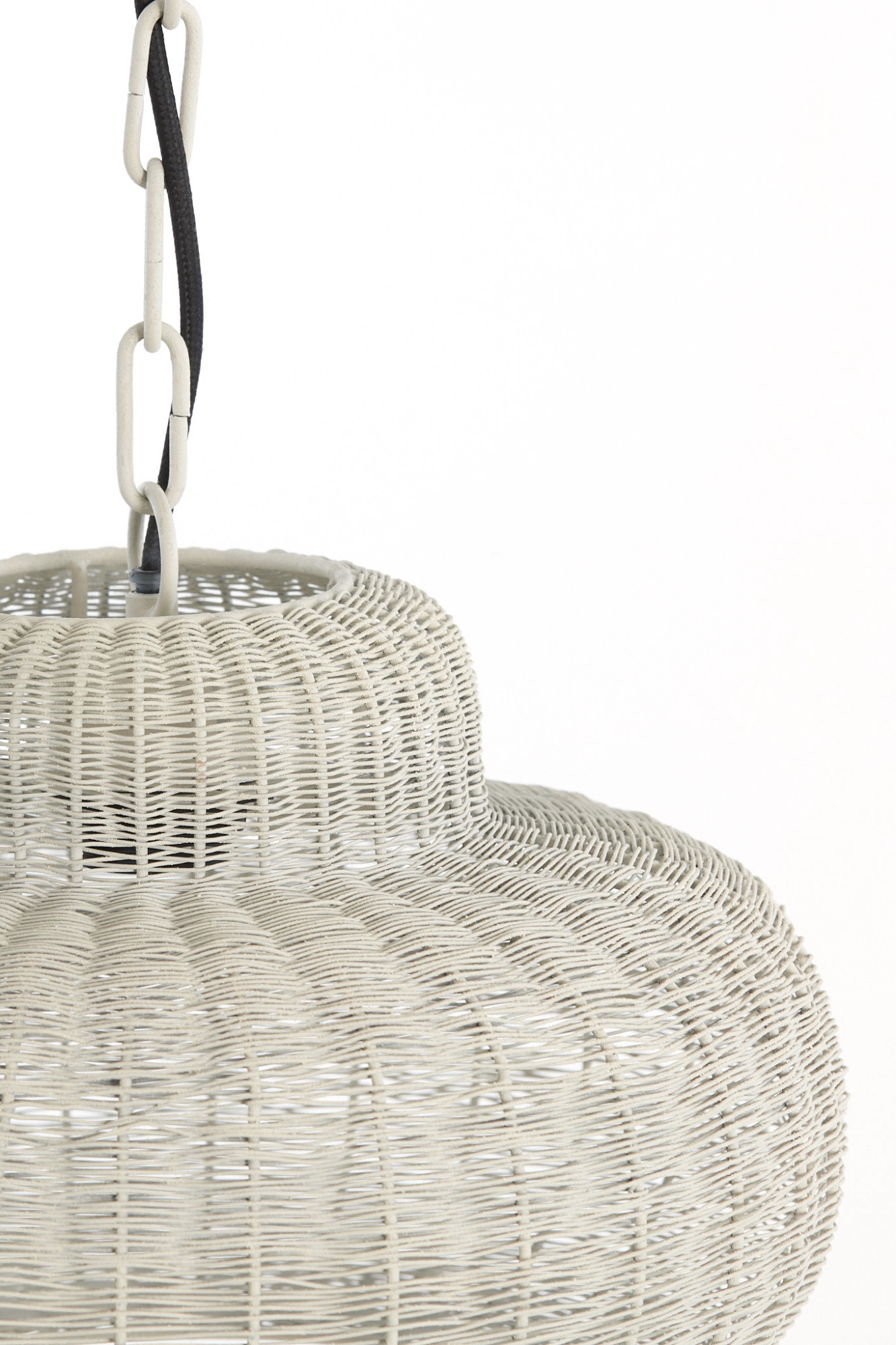 Suspension en rotin blanc tressé Light & Living Piedra – Image 5