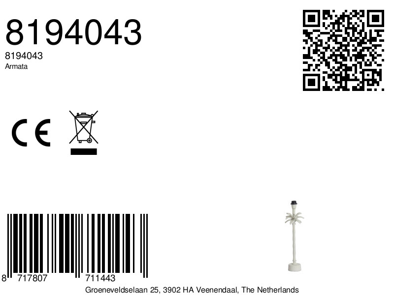 Lampe de table au design de palmier Light & Living Armata – Image 5