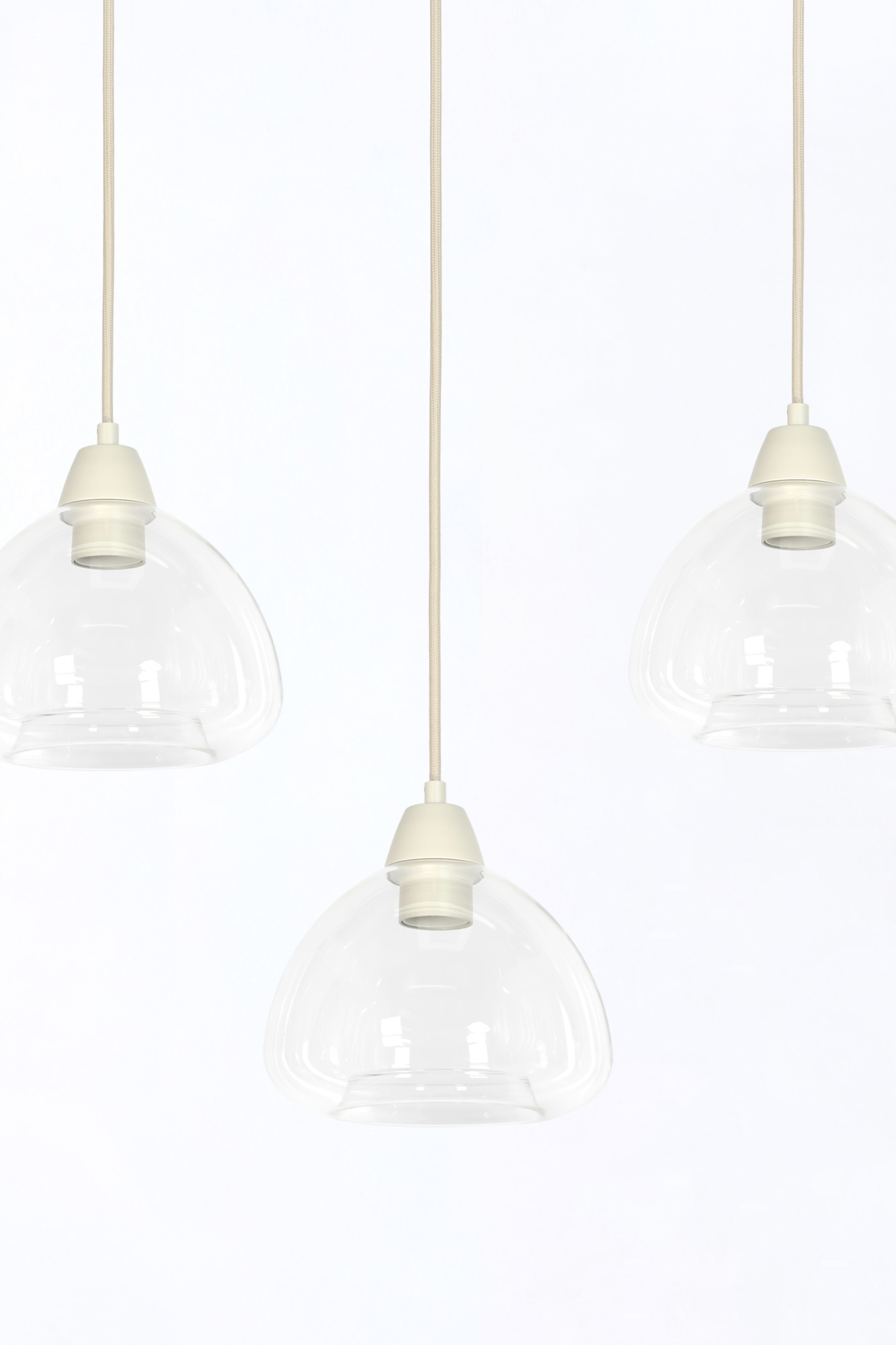 Petite suspension avec abat-jour en verre Light & Living Bisho – Image 4