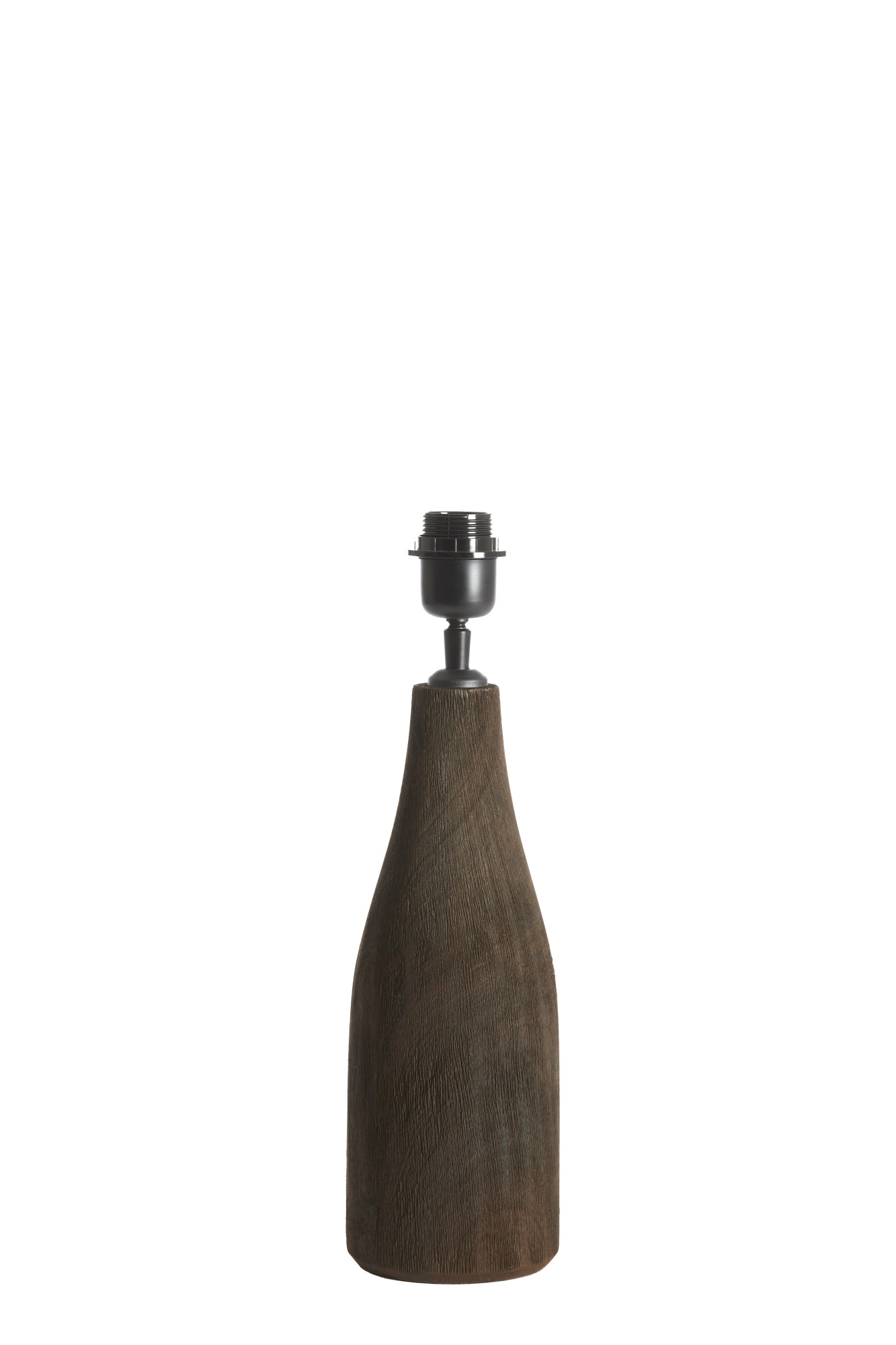 Socle de lampe en bois marron foncé pour un éclairage chaleureux Light & Living Trapino – Image 2