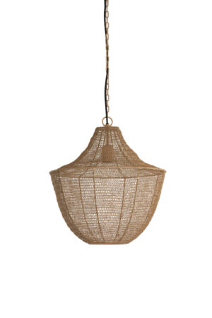 Alternative view of Suspension naturelle en rotin en forme d’abat-jour Light & Living Sharika