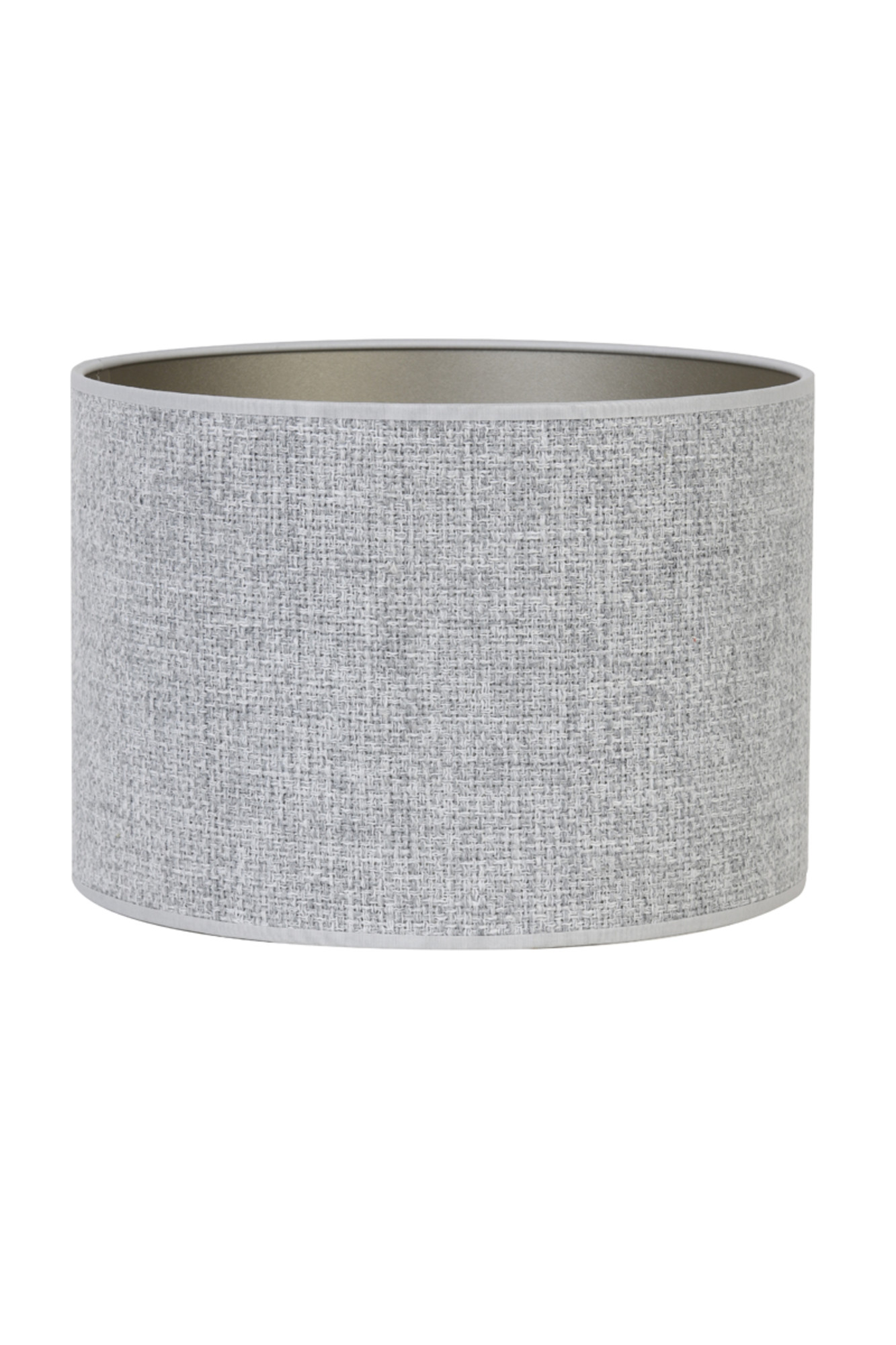 Abat-jour cylindrique en tissu gris Light & Living Saverna – Image 2
