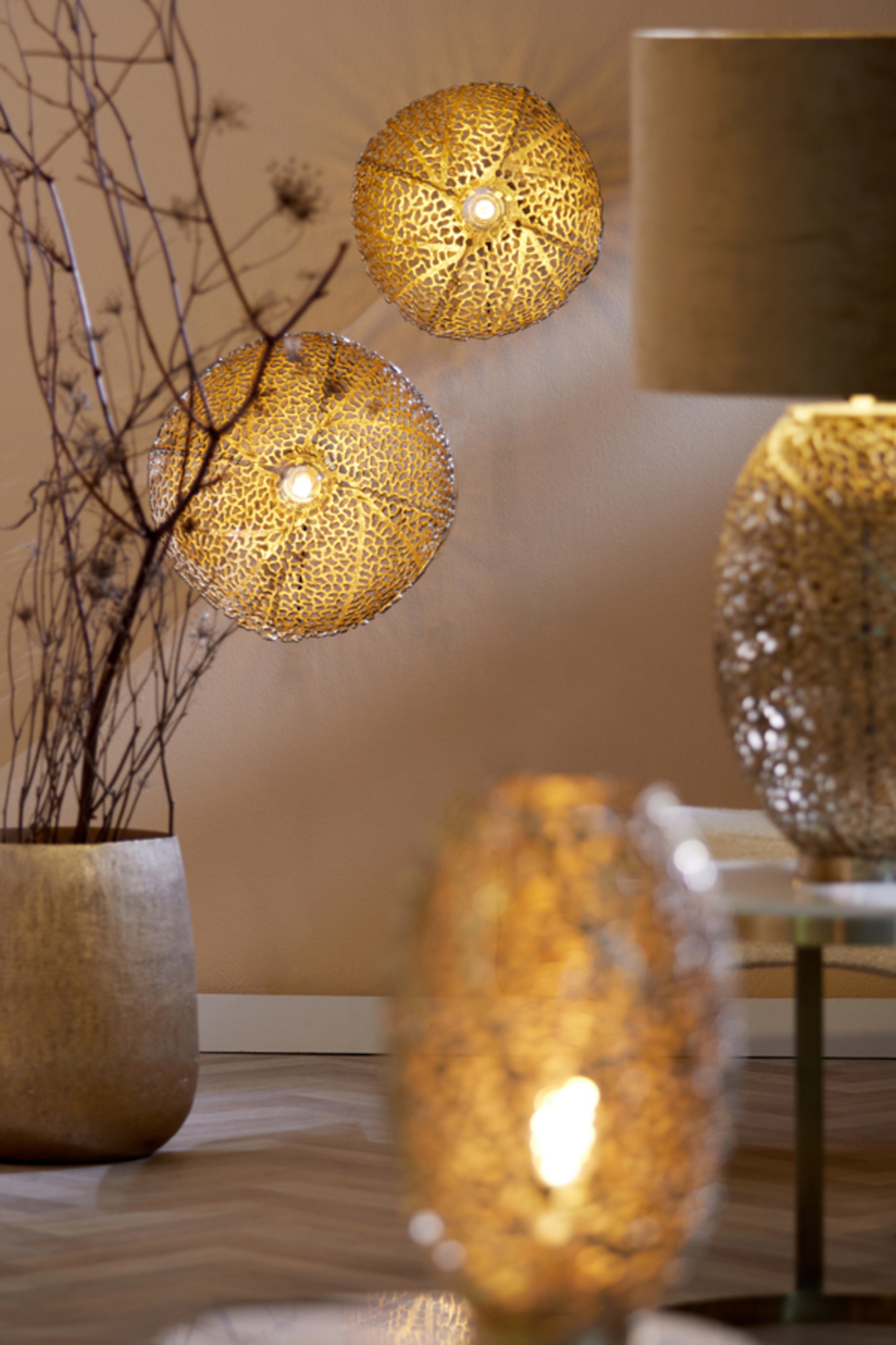 Abat-jour doré perforé Light & Living Sinula – Image 4