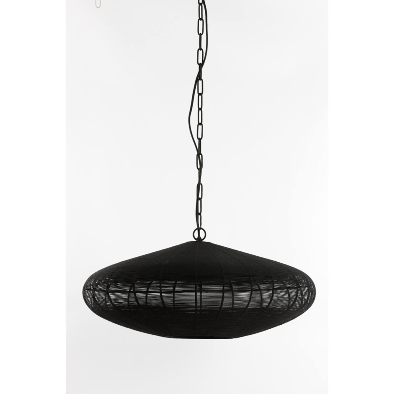 Suspension ovale noire en fil Light & Living Bahoto