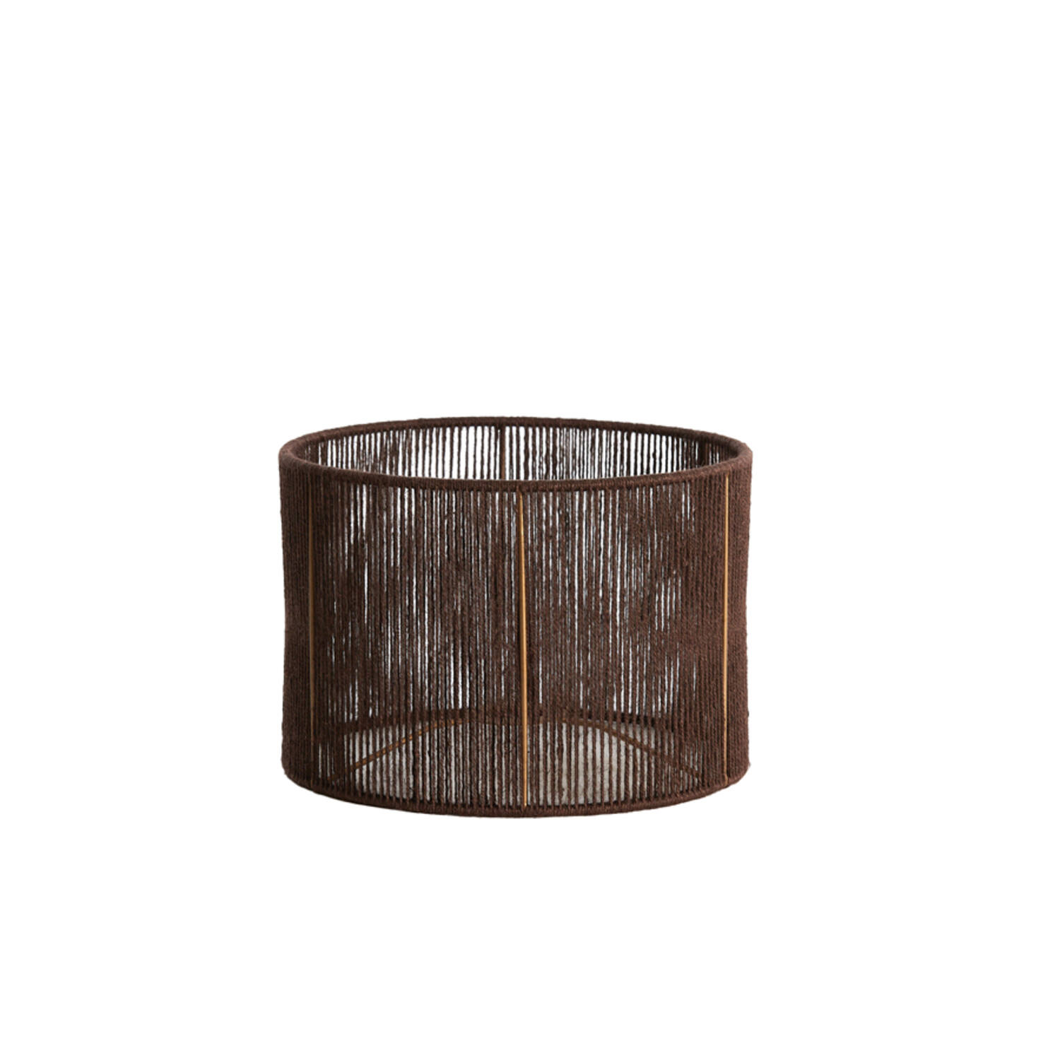 Abat-jour en fil de fer marron en forme cylindrique Light & Living Tossa