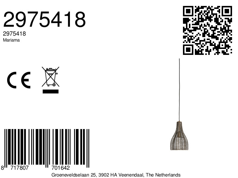 Suspension design en cage métallique Light & Living Mariama – Image 9