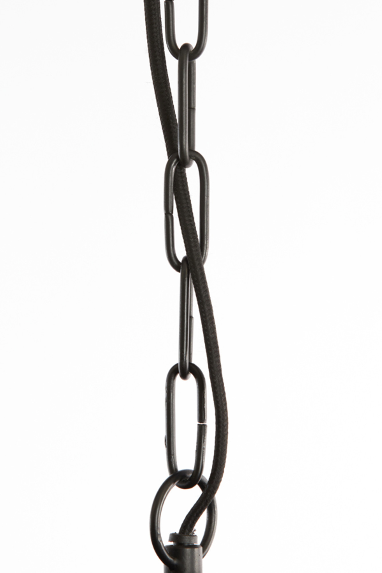 Suspension noire en rotin avec tressage naturel Light & Living Tomek – Image 6